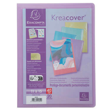 EXACOMPTA Livre présent. Aquarel 11x15cm 5809E ass. 20 pochettes