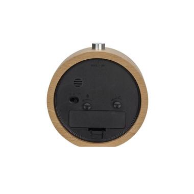 TFA Dostmann alarm clock with beech frame Nature