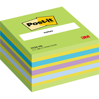 POST-IT Cube 76x76mm 2028-NB bleu/vert, 450 feuilles