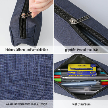 ONLINE Schlamperetui 04003/6 Blue Shadow