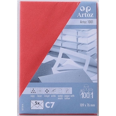 ARTOZ Enveloppes 1001 C7 107134185 100g, rouge 5 pcs.