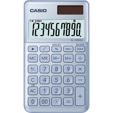 CASIO Taschenrechner BIC SL-1000SC-BU 10-stellig blau