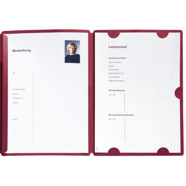 PAGNA Bewerbungsmappe Select 22002-01 rot 3-teilig