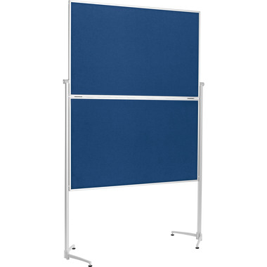 MAGNETOPLAN Design-Moderatorentafel Filz 1151303 blau, klappbar 1200x1500mm