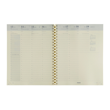 BREPOLS Agenda Omega 27 2026 0.234.9900 1S/2P recharge blanc 21x27cm
