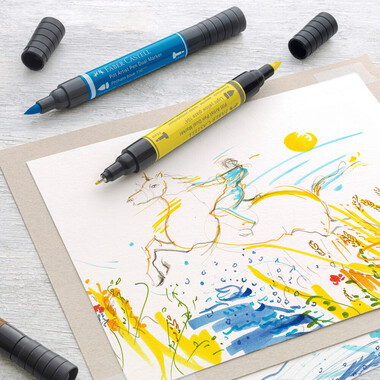 FABER-CASTELL Artist Pen Dual Marker 0.8mm 162010 10 couleurs, étui