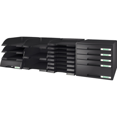 LEITZ Corbeille Courrier Plus A4 52370095 noir