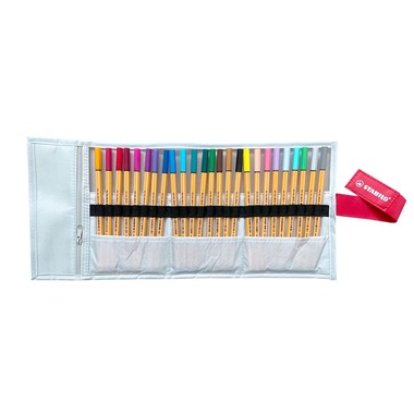 STABILO Rollerset point 88 0.4mm 8825-08-03CH 25 Farben ass. pastellgrau