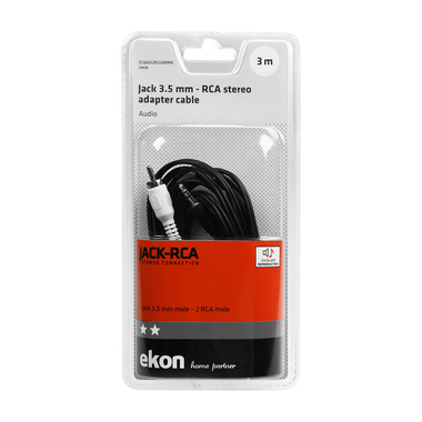 Audio cable with jack and RCA connectors | Ekon