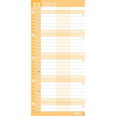 HEYE Planer für zwei Basic 2026 22489+26 1M/1S DE 3 Spalten 21x45cm