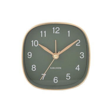 KARLSSON Réveil classique Travel Square Jungle green