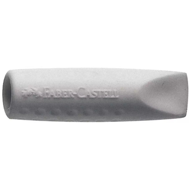 FABER-CASTELL Aufsteckradierer GRIP 2001 187000 grau, 10x10x40mm 2 Stück