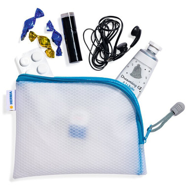 HERMA Reissverschlusstasche A6 20025 blau, 19x14cm