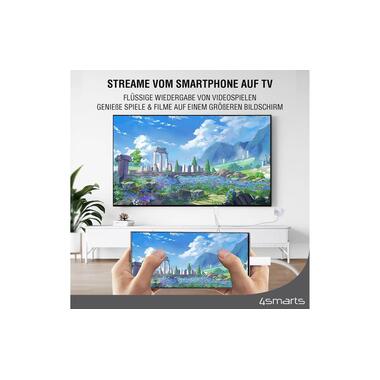 4smarts Kabel 4K 60Hz, PD 100W USB Type-C - HDMI, 2 m