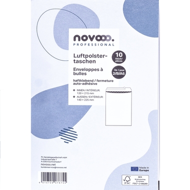 NOVOOO Busta imbottita Gr.2 E-1712144 bianco, 140x225mm 10 pezzi