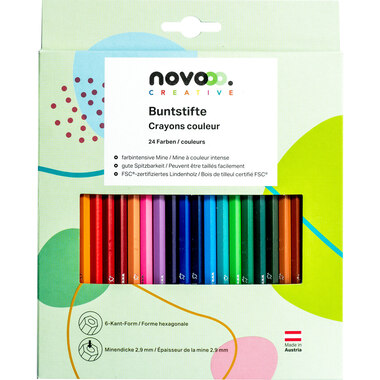 NOVOOO Farbstifte 91336-0028 Kartonetui 24 Stück