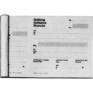 SIMPLEX Quittance D/F/I A10 16367 D/F/I 50 feuilles