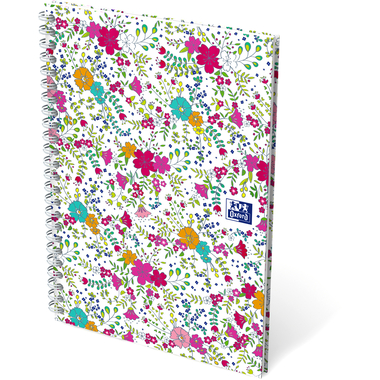 OXFORD Carnet spirale ForMe Floral A5 400094953 ligné 7mm, 90g 60 flls.
