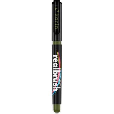 KARIN Real Brush Pen 0.4mm 33Z371 Pigment, verde oliva