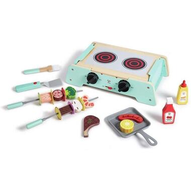 Hape grill with cast iron pan