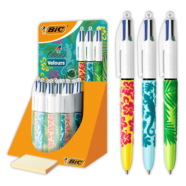 BIC Kugelschreiber 4Colours 0.32mm 9672781 Velours, 4 Farben 30 Stück