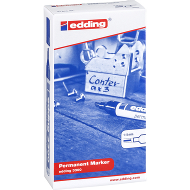 EDDING Permanent Marker 3300 1-5mm 3300-3-10 blau 10 Stück