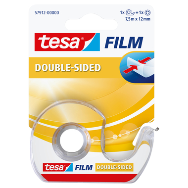 TESA Ruban adhés.tesafilm 12mmx7.5m 579120000 transp.,double-f., sur déroul.