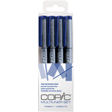 COPIC Multiliner 22075626 Cobalt Set, 4 Stück ass.