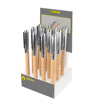 ONLINE Thekendisplay Rollerball 30167/12 Cork Pen 12 Stück