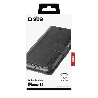 Klapphülle aus echtem Leder für iPhone 14 | SBS