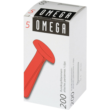 OMEGA Rundkopfklammern 5 26mm 134020592 Alu 100 Stück
