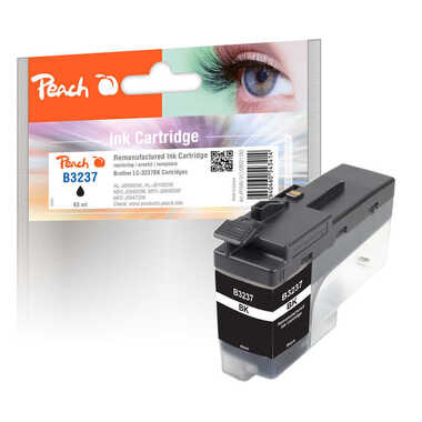 Peach Ink Cartridge black, compatible with Brother LC-3237BK