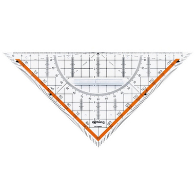 ROTRING Squadra geometria Centro 20cm S0903950 trasparente, con presa