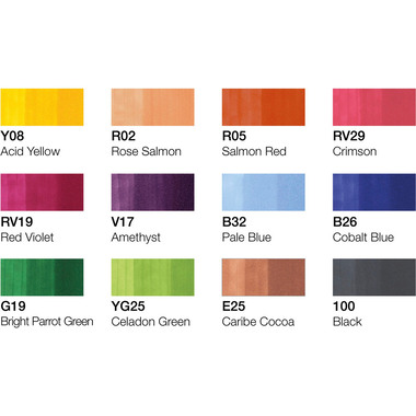 COPIC Marker Classic 20075707 summer colours, 12 pz.