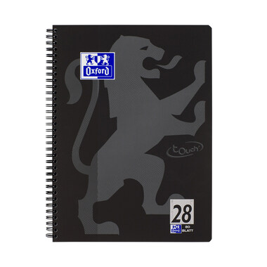 OXFORD Collegeblock Touch A4+ 400121610 nero, quadrettato 90g 80 fogli