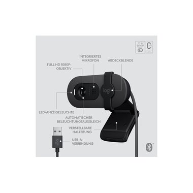 Logitech Webcam Brio 105 Full HD 1080p 30 fps