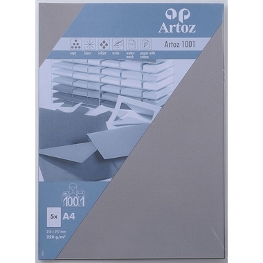 ARTOZ Karten 1001 A4 107696142 220g, graphit 5 Blatt