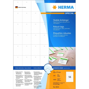 HERMA Special Anhänger 30x37mm 8044 weiss 5600 Stück