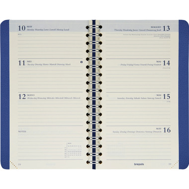 BREPOLS Agenda Interplan Calvi 2026 0.736.6870 1W/2S blau 8.9x16cm
