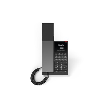 snom telefono da tavolo HD350A, telefono analogico per hotel nero