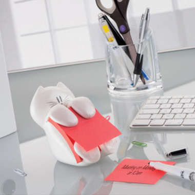 POST-IT Dispenser Katze weiss CAT-330 Z-Notes/90 Blatt 76x76mm