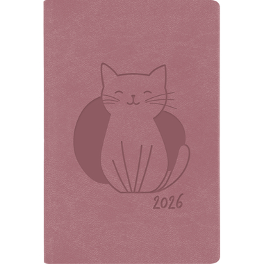 SIMPLEX Ladytimer Pocket 2026 40540.26 1W/2S Cat rosa ML 7.5x11.2cm