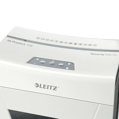 LEITZ Aktenvernichter IQ Protect 8092-20-00 10X, P-4, 18lt