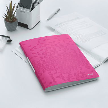 LEITZ Sichtbuch WOW PP A4 46320023 pink 40 Taschen