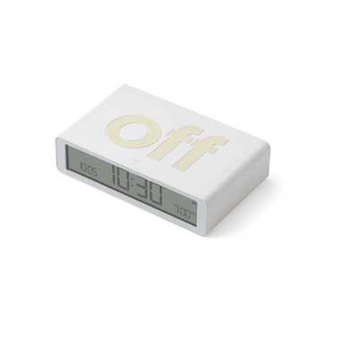 Lexon Digitalwecker Flip Classic Weiss