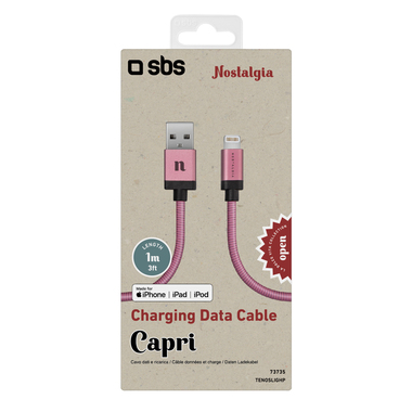 Câble données et charge Lightning-USB 2.0 d'un mètre