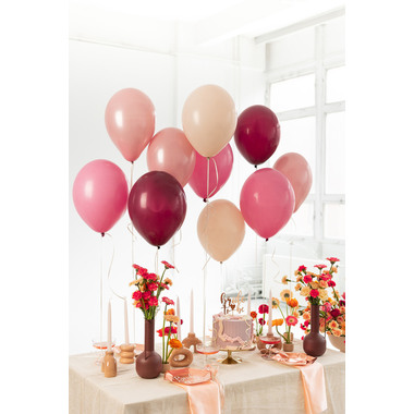 PARTYDECO Palloncini 30cm ZBL2 rosso, assortiti 10 pezzi