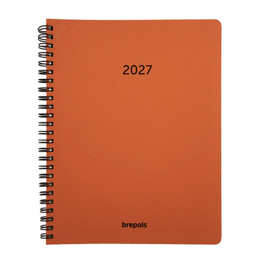 BREPOLS Agenda Timing Calvi 2027 0.136.6870 1W/2S orange 17.1x22cm