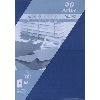 ARTOZ Cartes 1001 A6 107322264 220g, classic blue 5 feuilles