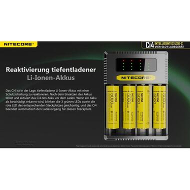 Nitecore Chargeur Ci4 USB-C